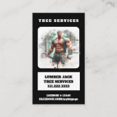 Carte De Visite *~* Services Arbre Lumière Jack Tree Man QR (Devant)
