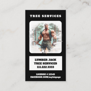 Carte De Visite *~* Services Arbre Lumière Jack Tree Man QR