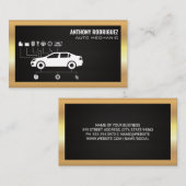Carte De Visite Services Auto | Schéma | Bordure métallique (Devant / Derrière)