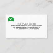 Carte De Visite Services Auto | Technicien mécanicien (Dos)