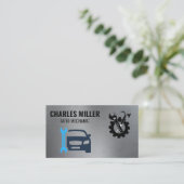 Carte De Visite Services automobiles | Clé | Mécanicien (Debout devant)