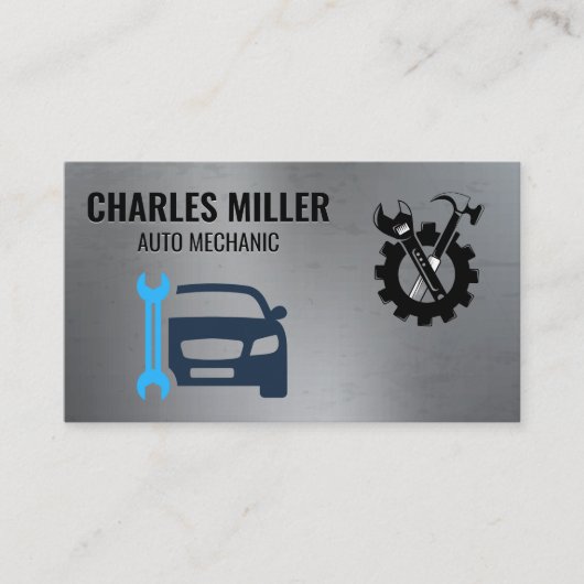 Carte De Visite Services automobiles | Clé | Mécanicien (Devant)