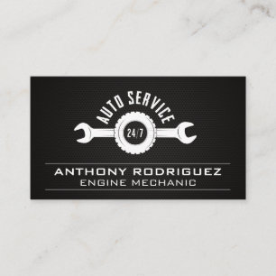 Carte De Visite Services automobiles Clé Mécanicien