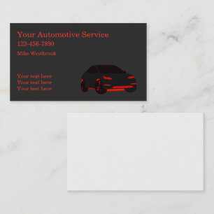 Carte De Visite Services automobiles Cool Car