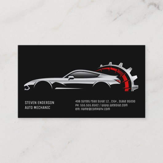Carte De Visite Services automobiles | Technicien mécanicien (Devant)