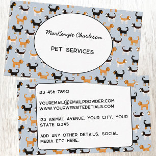 Carte De Visite Services aux animaux de compagnie Cavalier King Ch