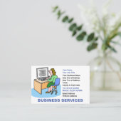 Carte De Visite Services aux entreprises avec un dessin amusant (Debout devant)