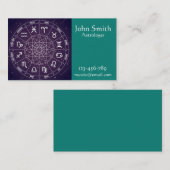 Carte De Visite Services aux entreprises d'astrologie d'astrologue (Devant / Derrière)
