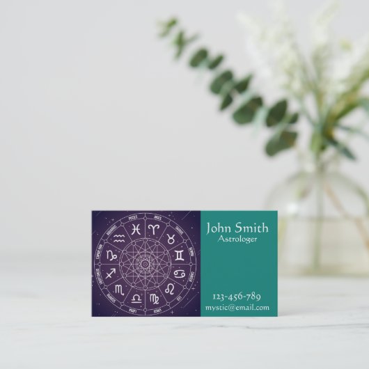 Carte De Visite Services aux entreprises d'astrologie d'astrologue (Debout devant)
