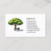Carte De Visite Services Black Tree Minimal (Dos)