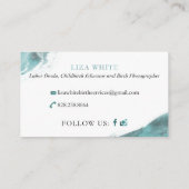 Carte De Visite Services blancs de naissance de Liza (Dos)