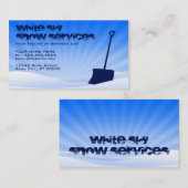 Carte De Visite services blancs de neige de ciel (Devant / Derrière)
