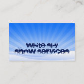 Carte De Visite services blancs de neige de ciel (Dos)