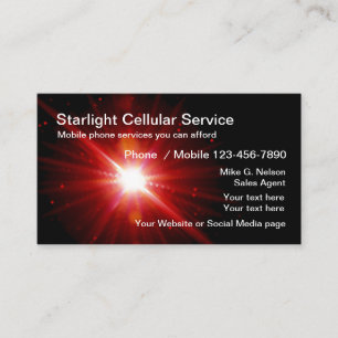 Carte De Visite Services cellulaires de téléphone mobile