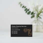Carte De Visite Services chics de nettoyage (Debout devant)