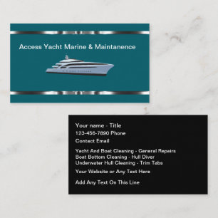 Carte De Visite Services Classiques De Bateau Et De Bateau Marine