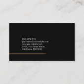 Carte De Visite Services comptables - Boutons Numéros d'or (Dos)