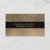 Carte De Visite Services comptables - Motif des numéros d'or (Devant)