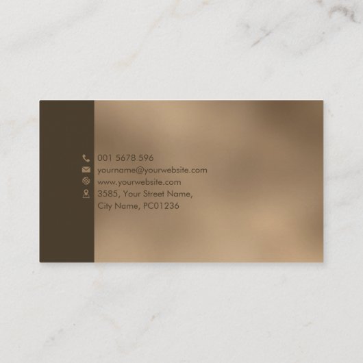 Carte De Visite Services comptables - Motif des numéros d'or (Dos)