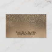 Carte De Visite Services comptables - Motif des numéros d'or (Devant)