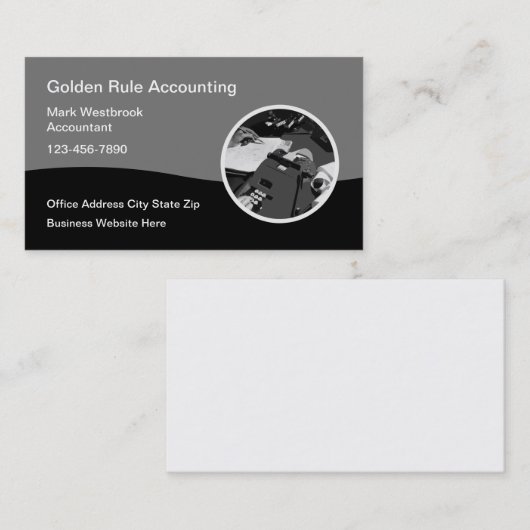 Carte De Visite Services comptables rétroactifs (Devant / Derrière)