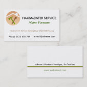 Carte De Visite Services d’entretien (Devant / Derrière)