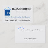 Carte De Visite Services d’entretien (Devant / Derrière)