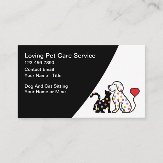 Carte De Visite Services D'Achat Et De Chat À La Mode (Devant)