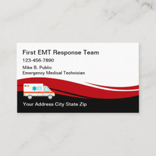 Carte De Visite Services d'ambulance EMT médicaux