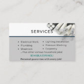 Carte De Visite services d'amélioration des maisons électriques à  (Dos)