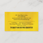 Carte De Visite Services d'amélioration et de réparation des maiso (Dos)