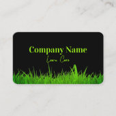 Carte De Visite Services D'Aménagement Paysager De La Pelouse Vert (Devant)