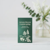 Carte De Visite Services d'aménagement paysager et d'entretien de  (Debout devant)