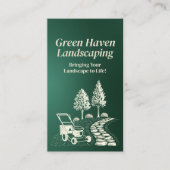 Carte De Visite Services d'aménagement paysager et d'entretien de  (Devant)