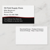 Carte De Visite Services d'approvisionnement de gisement de (Devant / Derrière)