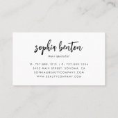 Carte De Visite Services d'aquarelle Rose Dusty (Dos)