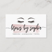 Carte De Visite Services d'aquarelle Rose Dusty (Devant)