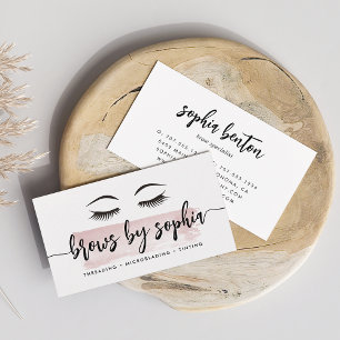 Carte De Visite Services d'aquarelle Rose Dusty