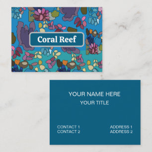 Carte De Visite Services d'aquarium de récif corallien