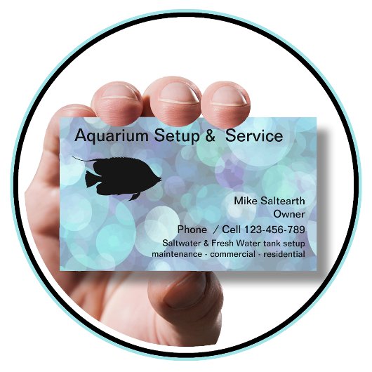 Carte De Visite Services d'aquarium tropical moderne