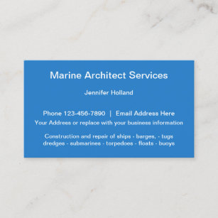 Carte De Visite Services d'architecte naval