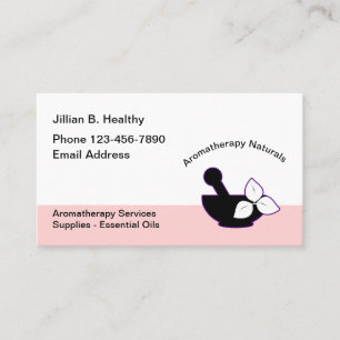 Carte De Visite Services d'aromathérapie et huiles essentielles