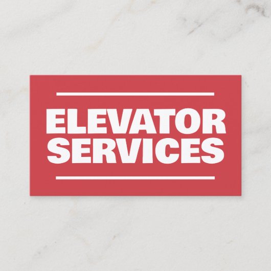 Carte De Visite Services d'ascenseur (Devant)