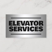 Carte De Visite Services d'ascenseur Silver QR (Devant)