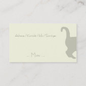 Carte De Visite Services d'assistance aux chats (Dos)