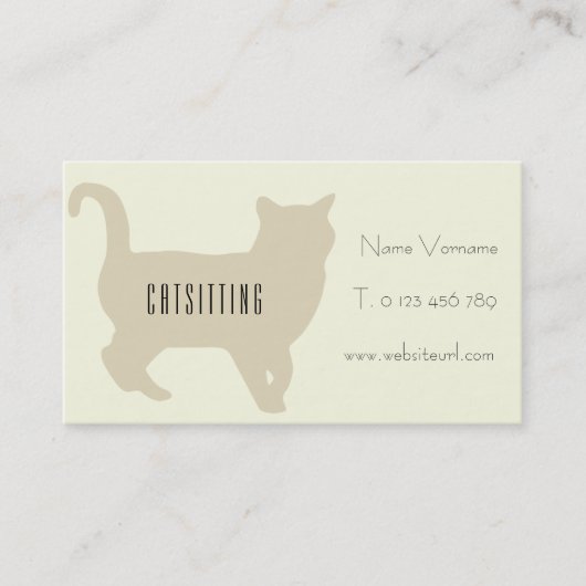 Carte De Visite Services d'assistance aux chats (Devant)