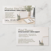 Carte De Visite Services d'assistant virtuel (Devant / Derrière)