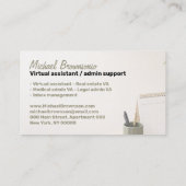 Carte De Visite Services d'assistant virtuel (Dos)