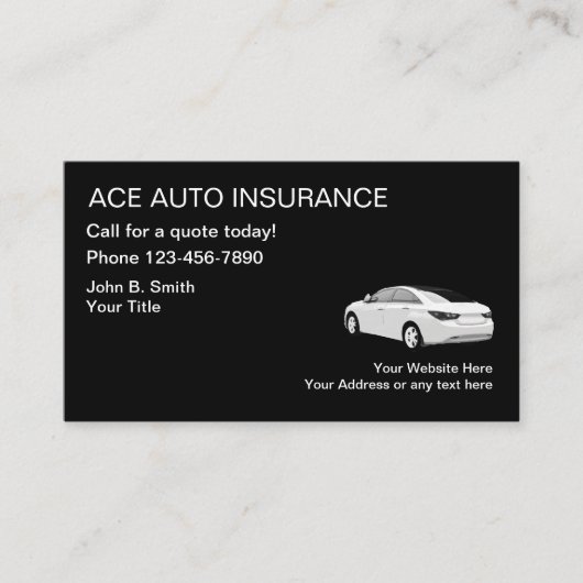 Carte De Visite Services d'assurance auto (Devant)