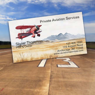 Carte De Visite Services d'aviation privée